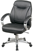 Faux Leather Conference Chair
