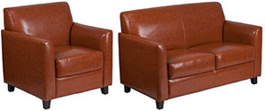 Cognac Leather Sofa