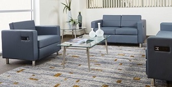 Sofa Seating with Charging Stations