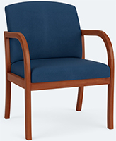 thumbnail image 2 of Oline Leather Guest Chair With Padded Arms, Reception Meeting Conference Waiting Room Lobby Home Desk Big And Tall Executive Office Chair, Black (1 Pack 2 of 10