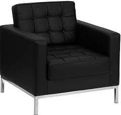 Black Leather Lobby Chair