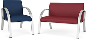 Steel Guest Chair and Loveseat